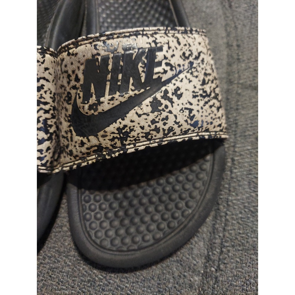 Nike Benassi JDI Slides Sandals Black White Men Sz 7 Slip-On Sports Summer - Picture 3 of 10
